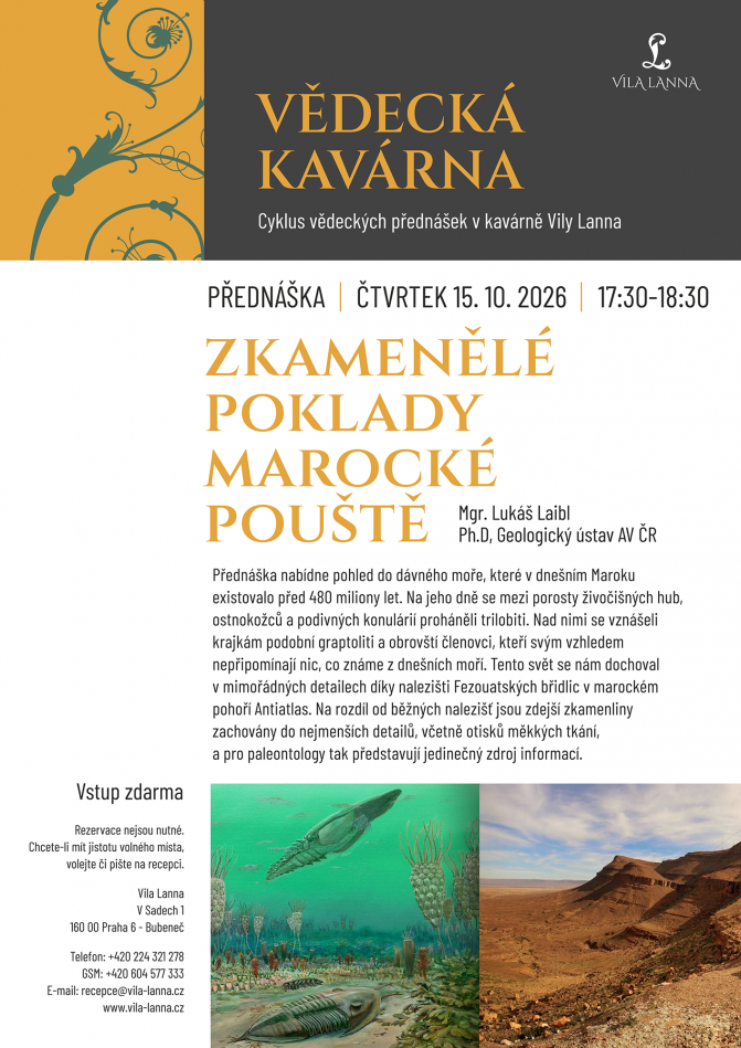 Vědecká kavárna ve vile Lanna: Zkamenělé poklady marocké pouště